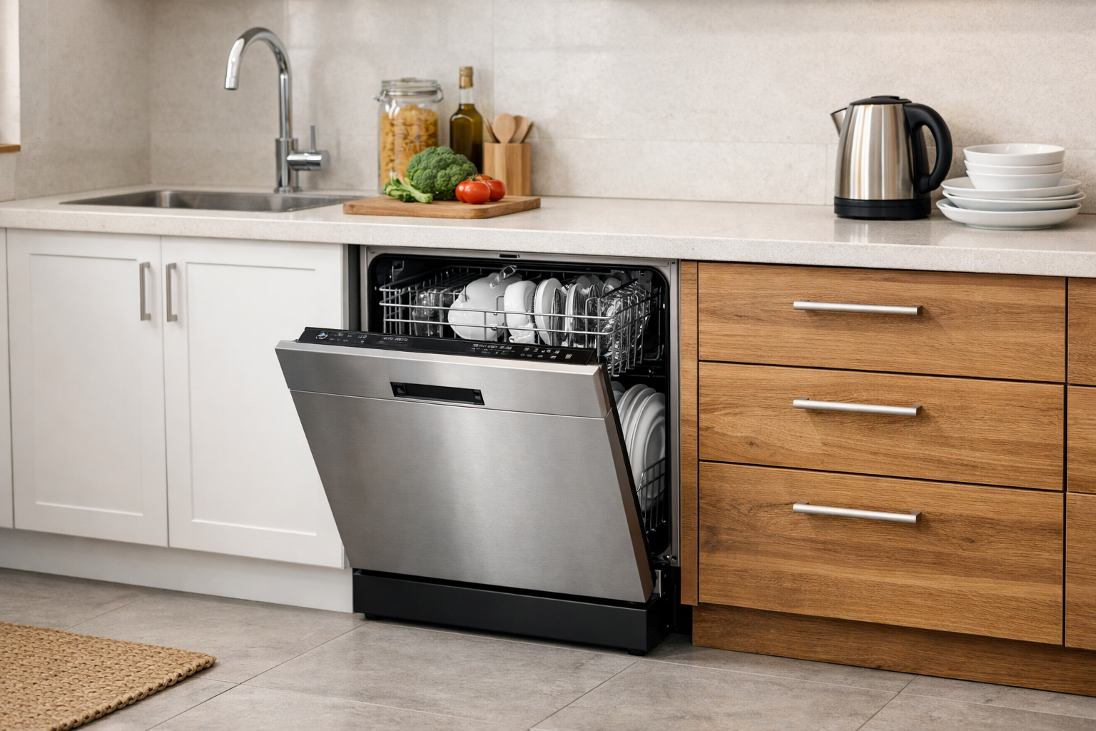 tamanho ideal para instalar uma lava-louças de 10 serviços